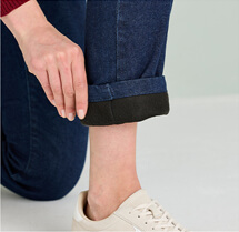 Fleece Lined Pull On Jean - LT333